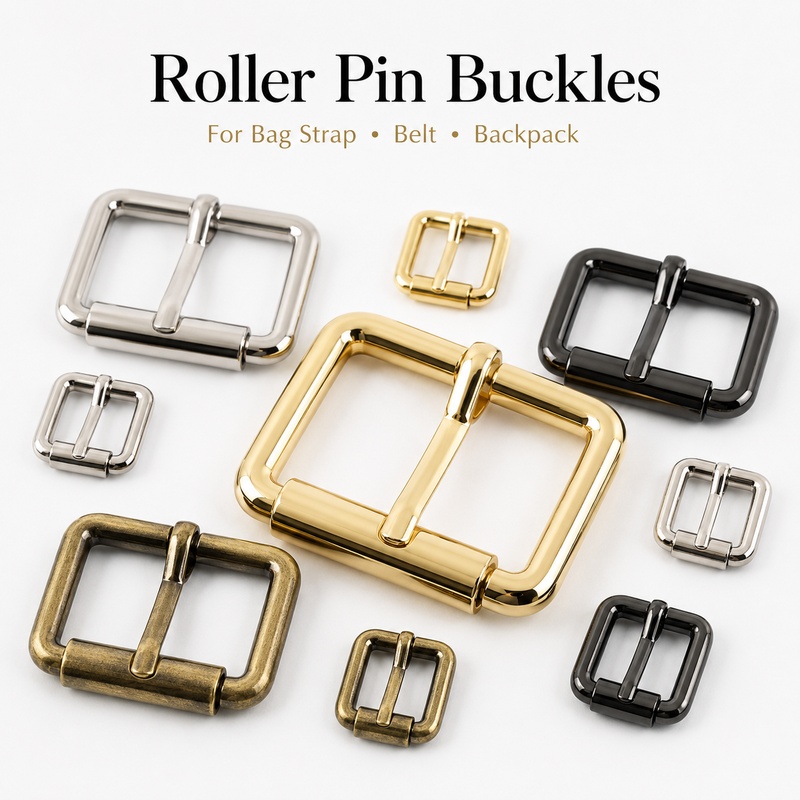 Belt Bag Leather Wide - 10Pcs 20-38mm Metal Roller Pin Buckle