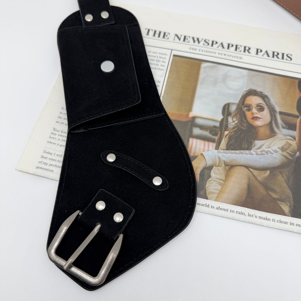 Western Cowboy Style PU Pin Bu - Belt Bag Leather Wide 评论和价格