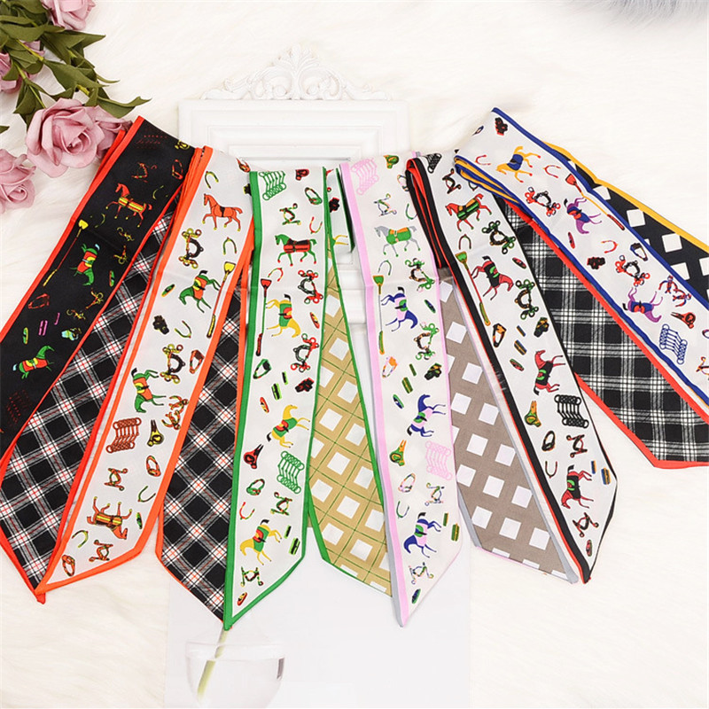 Horse Plaid Skinny Scarf Women - Luxury Bags Women Brands 评论和价格