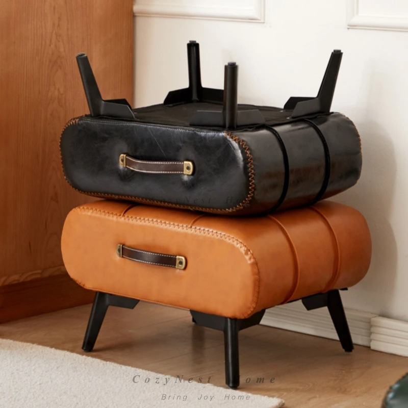 Small stool oil wax leather ho - Luxury Bags Entry 评论和价格