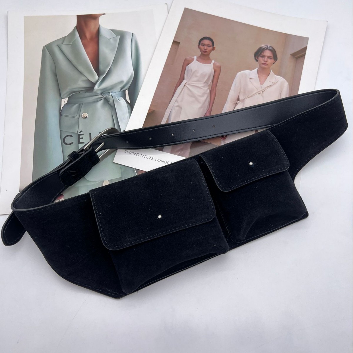 Vintage Suede PU Leather Waist - Belt Bag Leather Wide 评论和价格