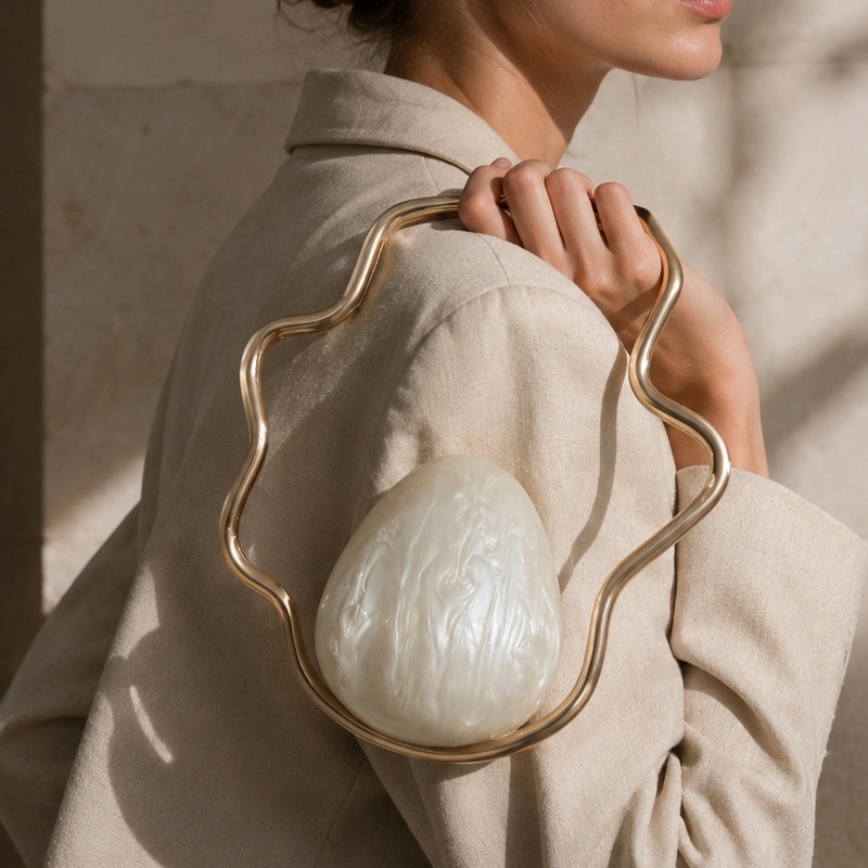 Women mini Acrylic Egg Bag Cut - Luxury Bags Cute 评论和价格