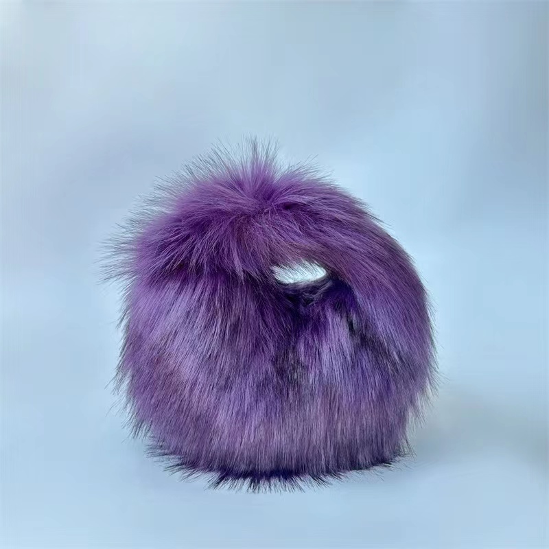 Fur Women's Small Half Moon Ba - Luxury Bags Cute 评论和价格